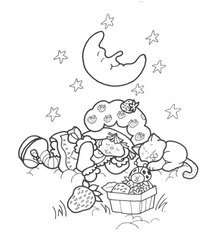 coloriage charlotte fait la sieste